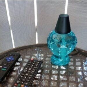 4 Pack Blue Table Top Light Torches Outdoor, Mini Glass Torches Lanterns